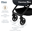 PITUSO Коляска детская CAMINO+(прогулочная),Black/чехол на ножки