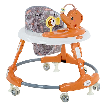 BAMBOLA Ходунки Elephant (круглые) (6 силик.кол,игр.,муз) 7 шт/уп (64*64*56) Caramel/Карамельный