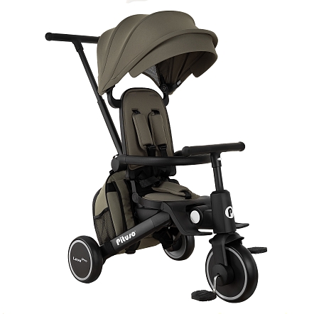 PITUSO Велосипед трехколесный Leve Pro, складной, с сумкой, разм. упак. 66х34х31 см, Khaki/Хаки