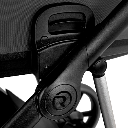 ROAN Коляска 2 в1 Sol Luxury короб + прогулка Caviar Black/Nickel/руч.Black/к.Black(2 места)