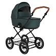 ROAN Коляска 1 в1 Bass Next Classic короб Pacific Green/12d/ руч.Коричневый  (2 места)