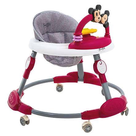 BAMBOLA Ходунки Миник (круглые) (6 силик.кол,игр.,муз) 6 шт/уп (70*70*68) Red/Терракотовый