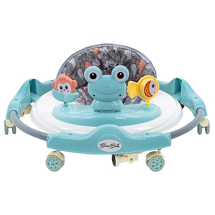 BAMBOLA Ходунки Froggy (круглые) (6 силик.кол,игр.,муз) 7 шт/уп (64*64*56) Blue/Нежно-голубой