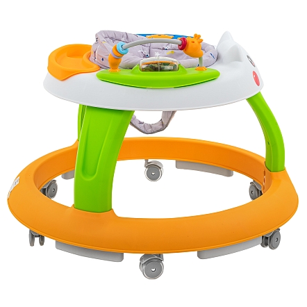 **BAMBOLA Ходунки Пушистик (круглые) (6 силик.кол,игр.,муз) 4 шт/уп (76*76*54) White/Разноцветный