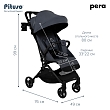 PITUSO коляска детская PERA (прогулочная)Graphite/рама carbon/PU(блок колес)