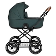 ROAN Коляска 1 в1 Bass Next Classic короб Pacific Green/12d/ руч.Коричневый  (2 места)