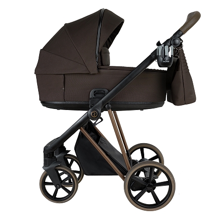 ROAN Коляска 2 в1 Sol Luxury короб + прогулка Turkish Coffe/Bronze/руч.Capp/к.Capp(2 места)