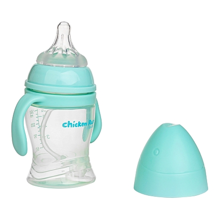 PITUSO Бутылочка антиколики/широкое горло с ручками 160 мл Light blue (Голубой) (уп/24шт)