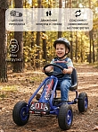 PITUSO Педальный картинг G201 (91*50*56 см), надувные колеса, Синий/Blue