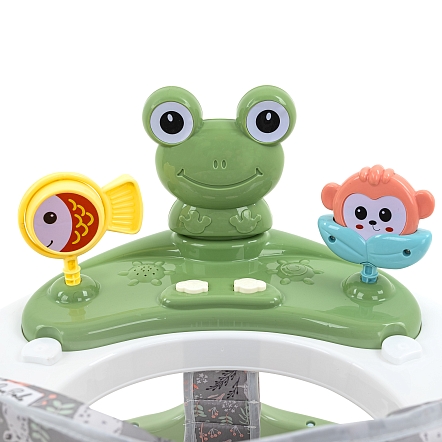 BAMBOLA Ходунки Froggy (круглые) (6 силик.кол,игр.,муз) 7 шт/уп (64*64*56) Green/Зеленый
