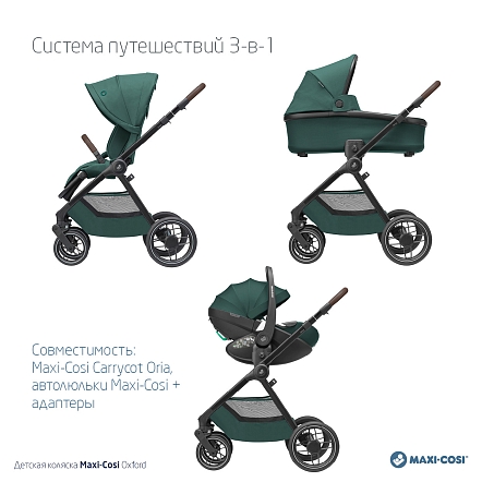 **Maxi-Cosi Коляска детская прогулочная Oxford Essential Green/зеленый