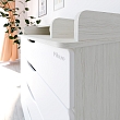 **PITUSO Комод раскладной Wood/ 804 ПВХ  с шариковыми направляющими Древесина белая, 4 ящика