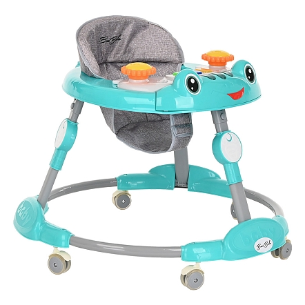 BAMBOLA Ходунки Amigo (круглые) (6 силик.кол,игр.,муз) 6 шт/уп (70*70*60) Green/Зеленый