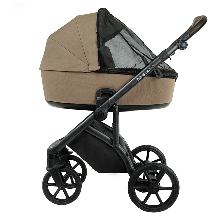 ROAN Коляска 2 в1 Bass Next короб + прогулка Mocha Mousse/Black/руч.Cappuccino(2 места)