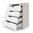 **PITUSO Комод раскладной Wood/ 804 ПВХ  с шариковыми направляющими Сосна касцина, 4 ящика