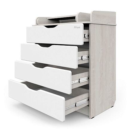**PITUSO Комод раскладной Wood/ 804 ПВХ  с шариковыми направляющими Сосна касцина, 4 ящика