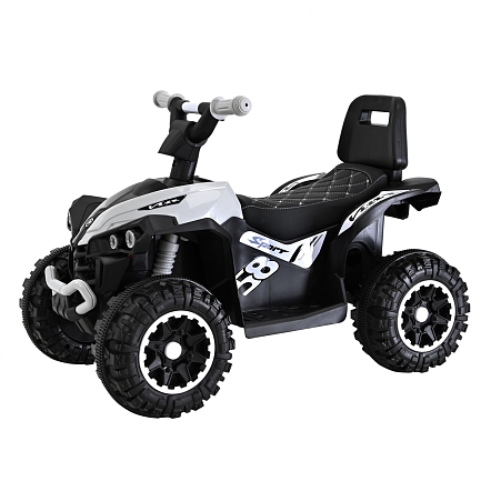 PITUSO Электроквадроцикл 491B 6V/4,5Ah,20W*1,колеса пласт,свет,муз,67*43*50см,Grey+White/Серо-белый