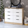 PITUSO Комод серия Kids Optimum ЛДСП Дуб сонома-белый (2 места)