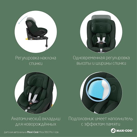 Maxi-Cosi Удерживающее устройство для детей 0-18 кг Mica 360 Pro I-size Authentic green/зеленый