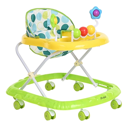 **BAMBOLA Ходунки Шарики (8 пласт.колес,игрушки,муз) 7 шт/уп (67*55*57) Green/Желто-салатовый