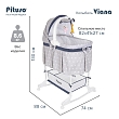PITUSO Колыбель 3 в 1 Viana на колёсах Stars Grey/серый