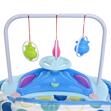 **BAMBOLA Ходунки Считалка (8 пласт.колес,игрушки,муз) 7 шт/уп (67*55*67) Blue/Голубой