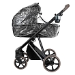 ROAN Коляска 2 в1 Sol Luxury короб + прогулка Pixel/Dark/Nickel/руч.Cappuccino/к.Cappuccino(2 места)