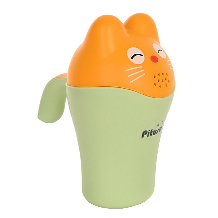 PITUSO Ковш Котик с крышкой, Green/Фисташковый,10,5*17*18,5см (уп/100 шт)