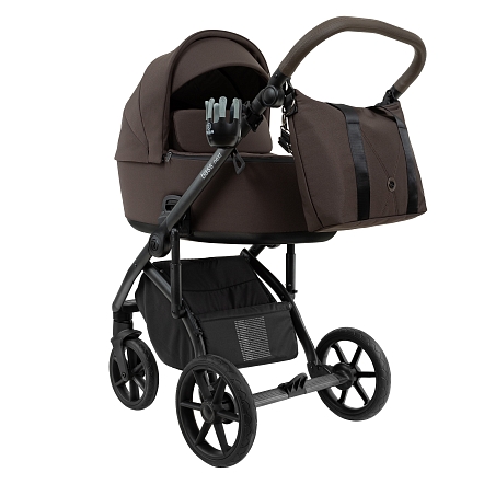 ROAN Коляска 2 в1 Bass Next  короб + прогулка Turkish Coffe/Black/руч.Cappuccino(2 места)