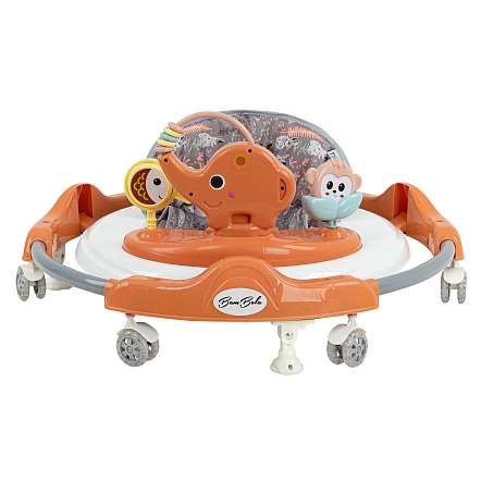 BAMBOLA Ходунки Elephant (круглые) (6 силик.кол,игр.,муз) 7 шт/уп (64*64*56) Caramel/Карамельный