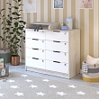 **PITUSO Комод серия Kids Optimum ЛДСП Сосна касцина-белый премиум (2 места)