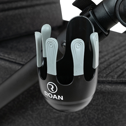 ROAN Коляска 2 в1 Sol Luxury короб + прогулка Pixel/Dark/Nickel/руч.Cappuccino/к.Cappuccino(2 места)