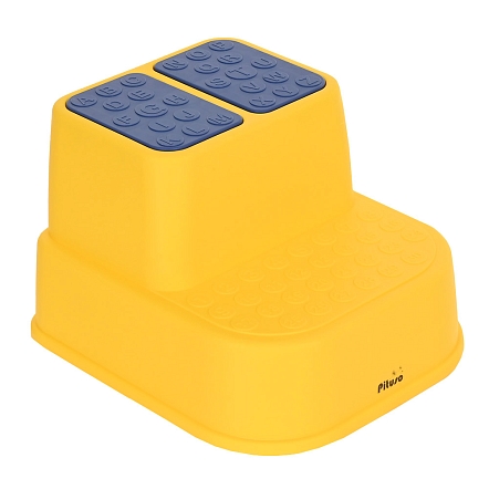 PITUSO Подставка для ног 2-ступенчатая антискользящая Yellow/Желтая,33*36*25 см,п/пакет (уп/20 шт)