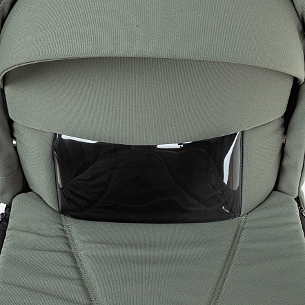 ROAN Коляска 2 в1 Bass Next короб + прогулка Sage Green/Black/руч.Black(2 места)