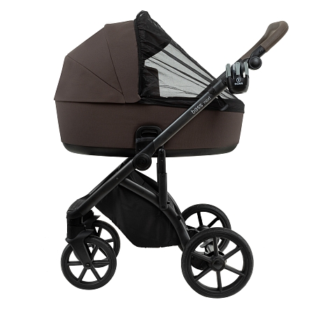 ROAN Коляска 2 в1 Bass Next  короб + прогулка Turkish Coffe/Black/руч.Cappuccino(2 места)