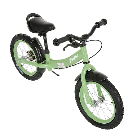 PITUSO Беговел Pulsar, колеса AIR 14", тормоз, подножка,Green matt/Зеленый матовый 