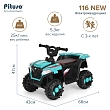 PITUSO Электроквадроцикл, 116-NEW 6V/4.5Ah,20W*1,колеса пласт,свет,муз,68*43*47,Green/Бирюзовый
