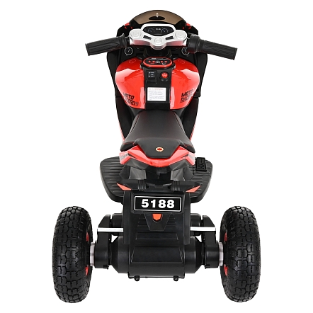 **PITUSO Электромотоцикл 5188, 6V/4Ah*2, возд.колеса, 92*53*62см, Red-black / Красно-черный