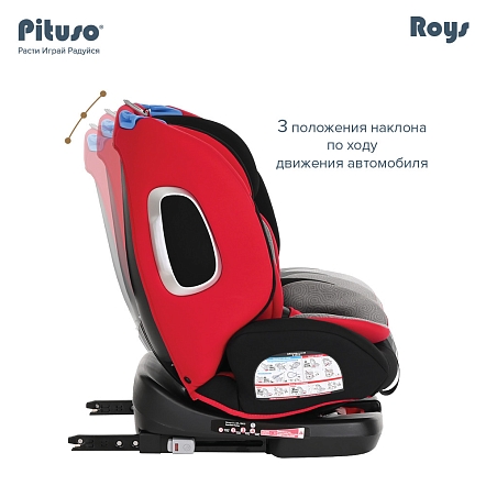 Pituso Удерживающее устройство для детей 0-36 кг Roys Rubin Grey/Рубиново-Серый