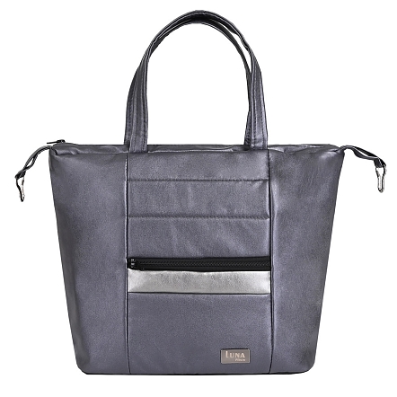PITUSO Коляска 2 в1 Luna Luxury короб+прогулка Кожа/Silver Dark Grey
