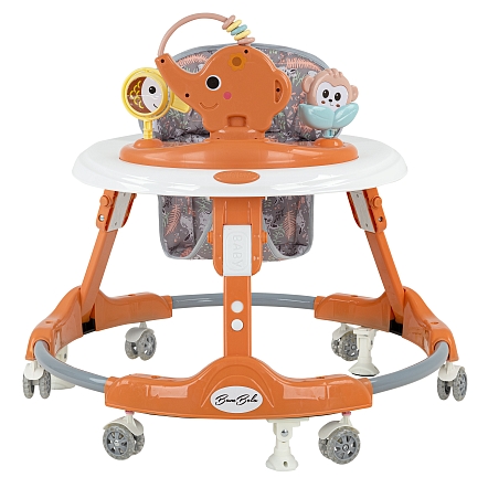 BAMBOLA Ходунки Elephant (круглые) (6 силик.кол,игр.,муз) 7 шт/уп (64*64*56) Caramel/Карамельный