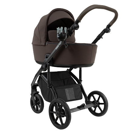 ROAN Коляска 2 в1 Bass Next  короб + прогулка Turkish Coffe/Black/руч.Cappuccino(2 места)