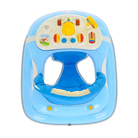 **BAMBOLA Ходунки Юный гонщик (7 силик.колес,игрушки,муз) 4 шт/уп (73*63*53) Blue/Голубой